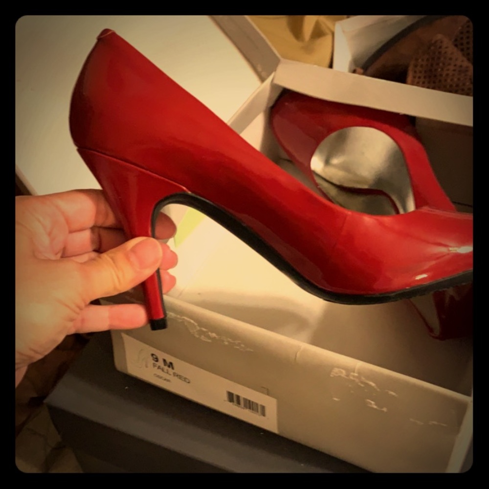 Jessica Simpson red high heels